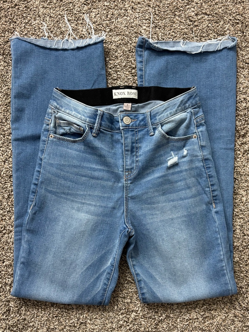 Knox Rose Flare Blue Denim Jeans Casual Western Woman Size 4